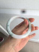 Load image into Gallery viewer, 58mm Certified Type A 100% Natural light green/purple/white/brown Jadeite Jade bangle AH80-0458