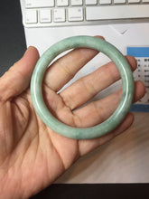 Load image into Gallery viewer, 58.5mm certified Type A 100% Natural light green round cut Jadeite Jade bangle PB264-3255