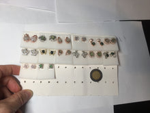 Load image into Gallery viewer, 100% Natural type A icy watery green white stud jadeite Jade beads earring group PC3