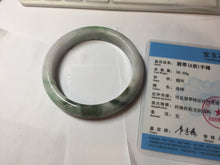 Load image into Gallery viewer, 60.2mm certificated Type A 100% Natural dark green/sunny green/white/purple Jadeite Jade bangle AA102-3268