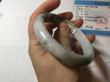 Load image into Gallery viewer, 60.2mm certificated Type A 100% Natural dark green/sunny green/white/purple Jadeite Jade bangle AA102-3268