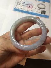 Load image into Gallery viewer, 54mm Certified Type A 100% Natural light green purple Jadeite Jade bangle PC98-9150