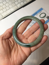 Load image into Gallery viewer, 60.2mm certified type A 100% Natural sunny green brown oily dark green gray black Jadeite jade bangle PH191-6937