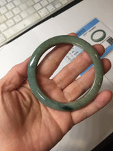 Load image into Gallery viewer, 60.2mm certified type A 100% Natural sunny green brown oily dark green gray black Jadeite jade bangle PH191-6937
