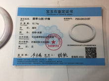 Load image into Gallery viewer, 59.5mm certified Type A 100% Natural light green purple white round cut Jadeite Jade bangle PB265-3197