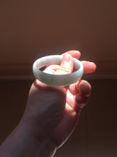 Load image into Gallery viewer, 52mm certified Type A 100% Natural sunny green white(白底青) thin style Jadeite jade bangle AZ160-1594