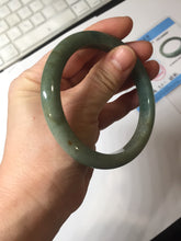 Load image into Gallery viewer, 60.2mm certified type A 100% Natural sunny green brown oily dark green gray black Jadeite jade bangle PH191-6937