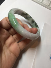 Load image into Gallery viewer, 60.2mm certificated Type A 100% Natural dark green/sunny green/white/purple Jadeite Jade bangle AA102-3268