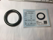 Load image into Gallery viewer, 57.4mm certified 100% Natural dark green/black(碧玉) chubby round cut nephrite bangle HN188-0123