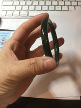 Load image into Gallery viewer, 53.1mm certified 100% Natural dark green/black nephrite (碧玉) bangle HN147-0518