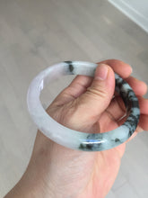 Load image into Gallery viewer, 60.2mm certified Type A 100% Natural icy watery light green sunny green purple Jadeite Jade bangle BQ66-5664