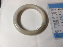 Load image into Gallery viewer, 57.5mm Certified Type A 100% Natural white/yellow/brown (golden sand) Jadeite Jade bangle BM52-7050