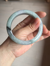 Load image into Gallery viewer, 59mm Certified Type A 100% Natural green gray purple Jadeite Jade bangle AH95-4489