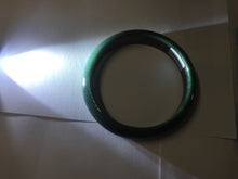 Load image into Gallery viewer, 59mm Certified Type A 100% Natural dark green/blue/gray/black Guatemala Jadeite bangle BS144-6408