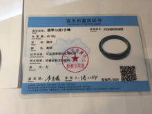 Load image into Gallery viewer, 59mm Certified Type A 100% Natural dark green/blue/gray/black Guatemala Jadeite bangle BS144-6408