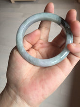 Load image into Gallery viewer, 59mm Certified Type A 100% Natural green gray purple Jadeite Jade bangle AH95-4489