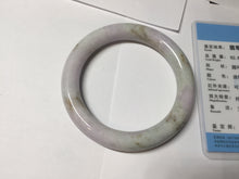 Load image into Gallery viewer, 58.5mm Certified Type A 100% Natural light green/sunny green/brown/black chubby round cut Jadeite bangle PD86-1096