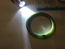 Load image into Gallery viewer, 60.2mm certified type A 100% Natural sunny green brown oily dark green gray black Jadeite jade bangle PH191-6937