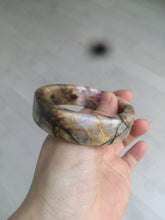 Load image into Gallery viewer, 54.9mm 100% natural pink/black time series(时光系列) rose stone (Rhodonite)square bangle XY83