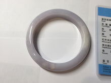 Load image into Gallery viewer, 56mm certified 100% Natural type A light purple white Jadeite Jade bangle PH192-8254