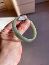 Load image into Gallery viewer, 51.6mm certified Type A 100% Natural oily dark green thin style Jadeite jade bangle AM72-2823