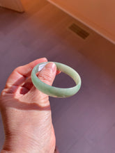 Load image into Gallery viewer, 51.6mm certified Type A 100% Natural oily dark green thin style Jadeite jade bangle AM72-2823