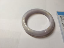 Load image into Gallery viewer, 56mm certified 100% Natural type A light purple white Jadeite Jade bangle PH192-8254