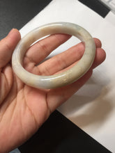 Load image into Gallery viewer, 57.5mm Certified Type A 100% Natural white/yellow/brown (golden sand) Jadeite Jade bangle BM52-7050