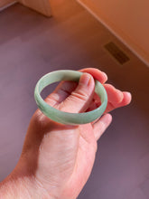 Load image into Gallery viewer, 51.6mm certified Type A 100% Natural oily dark green thin style Jadeite jade bangle AM72-2823