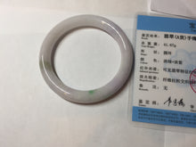 Load image into Gallery viewer, 54mm Certified type A 100% Natural sunny green purple round cut Jadeite bangle PC101-4952