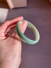 Load image into Gallery viewer, 51.6mm certified Type A 100% Natural oily dark green thin style Jadeite jade bangle AM73-2825