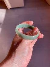Load image into Gallery viewer, 51.6mm certified Type A 100% Natural oily dark green thin style Jadeite jade bangle AM73-2825