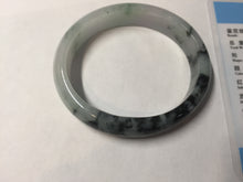 Load image into Gallery viewer, 51.5mm certified Type A 100% Natural icy watery light green sunny green purple oval Jadeite Jade bangle BQ63-5672