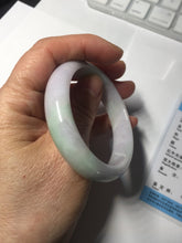 Load image into Gallery viewer, 51.5mm certified Type A 100% Natural sunny green purple oval Jadeite Jade bangle PC5-4031