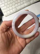 Load image into Gallery viewer, 56mm certified 100% Natural type A light purple white Jadeite Jade bangle PH192-8254