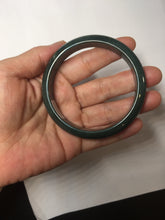 Load image into Gallery viewer, 59mm Certified Type A 100% Natural dark green/blue/gray/black Guatemala Jadeite bangle BS144-6408