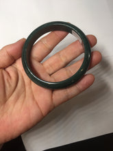 Load image into Gallery viewer, 59mm Certified Type A 100% Natural dark green/blue/gray/black Guatemala Jadeite bangle BS144-6408