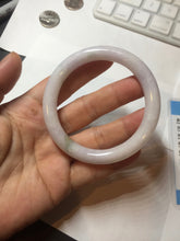 Load image into Gallery viewer, 54mm Certified type A 100% Natural sunny green purple round cut Jadeite bangle PC101-4952
