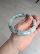 Load image into Gallery viewer, 60mm certified Type A 100% Natural icy watery light green with green floating flowers Jadeite Jade bangle BK134-7434