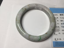 Load image into Gallery viewer, 61.2mm Certified Type A 100% Natural light green/sunny green/brown/black/purple(Rocky Mountain Dusk) chubby Jadeite bangle PD89-1092