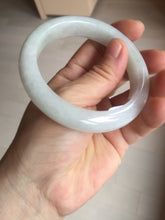 Load image into Gallery viewer, 56.6mm certified 100% natural Type A icy watery light green/white jadeite jade bangle BP52-3872