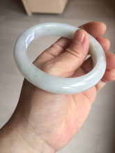 Load image into Gallery viewer, 56.6mm certified 100% natural Type A icy watery light green/white jadeite jade bangle BP52-3872