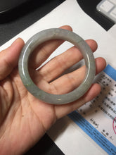 Load image into Gallery viewer, 53mm 100% natural certified dark green/gray jadeite jade bangle BM53-8655