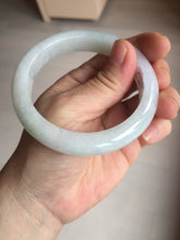 Load image into Gallery viewer, 56.6mm certified 100% natural Type A icy watery light green/white jadeite jade bangle BP52-3872
