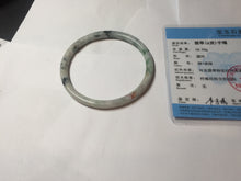 Load image into Gallery viewer, 60.2mm certified Type A 100% Natural sunny green red brown slim round cut Jadeite Jade bangle PH209-6198