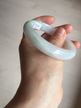 Load image into Gallery viewer, 56.4mm Certified Type A 100% Natural sunny green/white Jadeite Jade bangle BP51-3875
