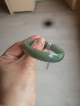Load image into Gallery viewer, 51.6mm certified Type A 100% Natural oily dark green thin style Jadeite jade bangle AM72-2823