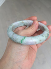 Load image into Gallery viewer, 61.2mm Certified Type A 100% Natural light green/sunny green/brown/black/purple(Rocky Mountain Dusk) chubby Jadeite bangle PD89-1092