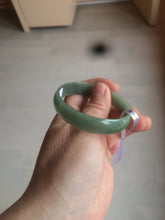 Load image into Gallery viewer, 51.6mm certified Type A 100% Natural oily dark green thin style Jadeite jade bangle AM72-2823