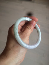 Load image into Gallery viewer, 57.6mm certificated Type A 100% Natural light green/dark green/purple slim round cut Jadeite Jade bangle BG53-2960